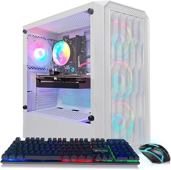 STGAubron Gaming PC Desktop,Core i5-9400F,RX 590 8G,16G DDR4,1TB SSD | Gaming Computer Tower for Streaming,Video Editing,Home,School,I5 up to 4.1GHz,ARGB Fan,WiFi 6,BT 5.2,4K DP,HDMI,Win11 Home