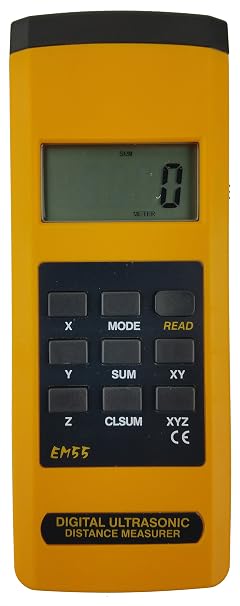 Sinometer EM55 Electronic Measuring Tape, Ultrasonic, 50'