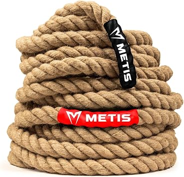 METIS Tug of War Rope [3 Sizes] | Heavy-Duty Rope Designed with Synthetic Leather Ends - Ideal for Sports Days & Team Building Activities & Summer Fetes