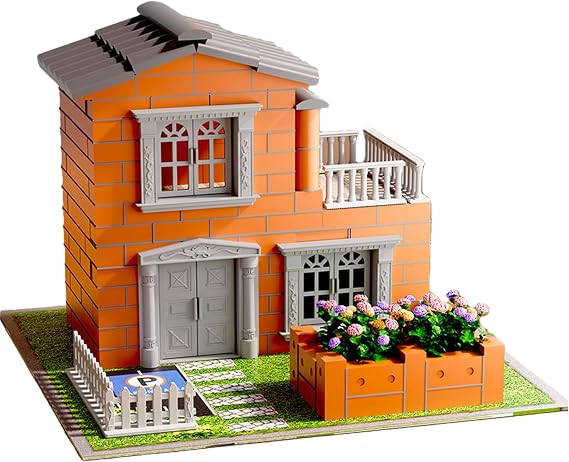 Mini Bricks Building Sets,Brick and Mortar Construction Set Creative Gifts | DIY Mini House Block Building Kit,Realistic Mini Bricks STEM Creative Gifts