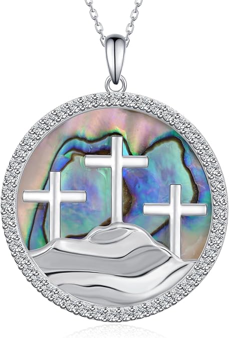 925 Sterling Silver Christian Cross Pendant Necklace for Women - Christian Jewelry Gifts