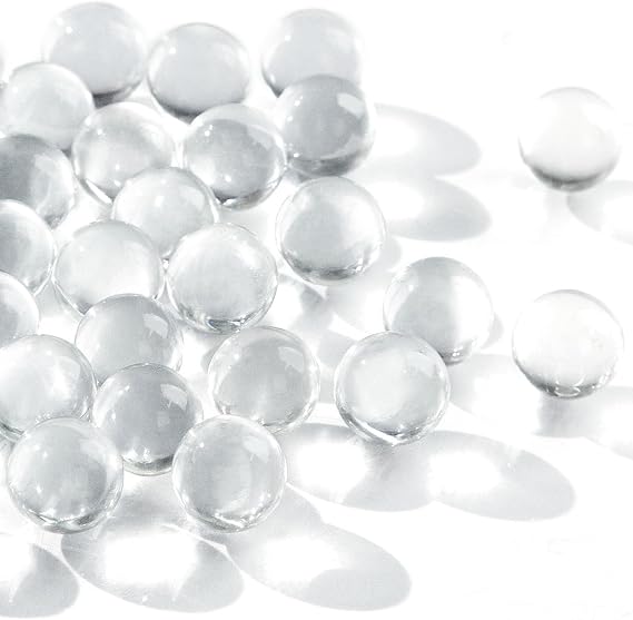 AMOR PRESENT 170PCS Glass Marbles for Vases, Clear Marbles for Vase Fillers DIY Craft & Home Decorations
