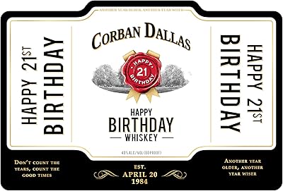 Personalized Happy Birthday Label to fit Jim Beam Bottles Fits 750ml Bottle