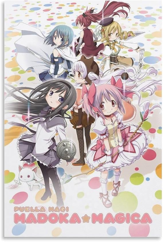 showse Puella Magi Madoka Magica Poster Canvas Wall Art Room Aesthetics HD Modern Decorative Painting For Teens Bedroom Liveroom Dorm Deco 08x12inch(20x30cm)