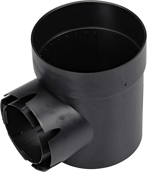 NDS 101* Round Spee-D Catch Basin Drain, 1 Outlet, Connects to 3-Inch and 4-Inch Drain Pipes, Manages Light Water Flows, 6-Inch, Plastic, Black