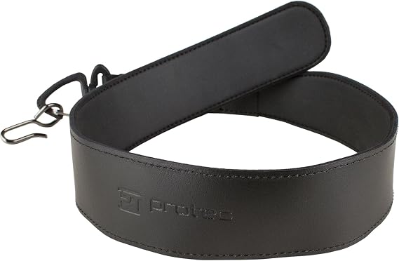 Pro Tec A241 Leather Bassoon Non-Slip Seat Strap with Lockable Hook Black Regular
