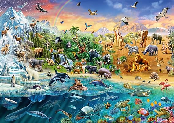 Schmidt 58324 Animal Kingdom Premium Quality Jigsaw Puzzle (1000 pieces)