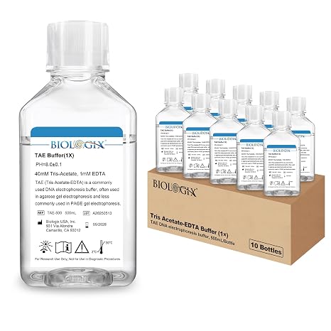 TAE Buffer 1X, Tris Acetate-EDTA Solution, pH 8.0, 500mL10