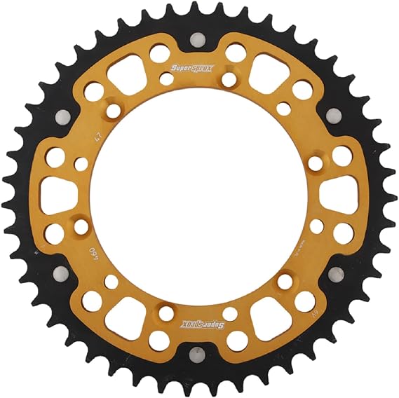 Supersprox - Gold Stealth Sprocket, 47T, Chain Size 520, Rst-460-47-Gld