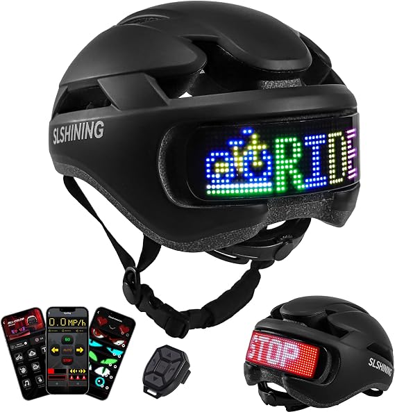 Bike Helmet - with LED Turn Signals (Smart App Programming) - Adult, Youth, City, Commuter, and E-Bike Helmet (58-61 cm)