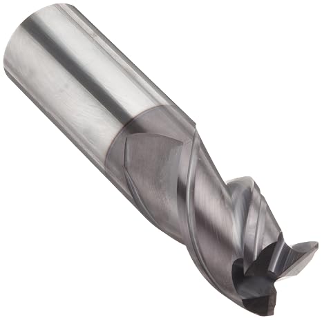Guhring 3173 Carbide Square Nose End Mill, TiAlN/TiN Multilayer Finish, Finishing Cut, Non-Center Cutting, 45 Deg Helix, 3 Flutes, 2" Overall Length, 0.1875" Cutting Diameter, 0.1875" Shank Diameter