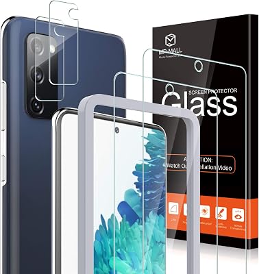 [4 Pack] MP-MALL 2 Pack Tempered Glass Screen Protector  2 Pack Camera Lens Protector for Samsung Galaxy S20 FE 5G  Galaxy S20 Fan Edition 6.5-inch, 9H Hardness Scratch-Resistant