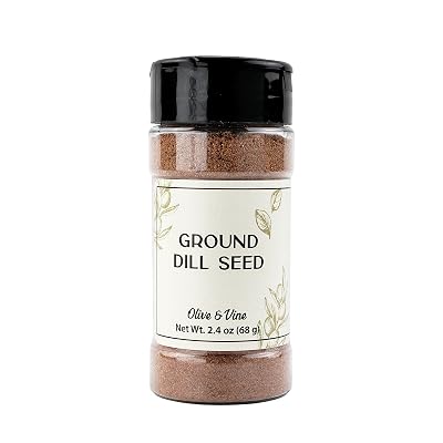 Olive & Vine Ground Dill Seed, Earthy Flavor, For Pickling & Dressings, Rich Tradition, Authentic Taste, For Global Recipes 2.4 Ounce