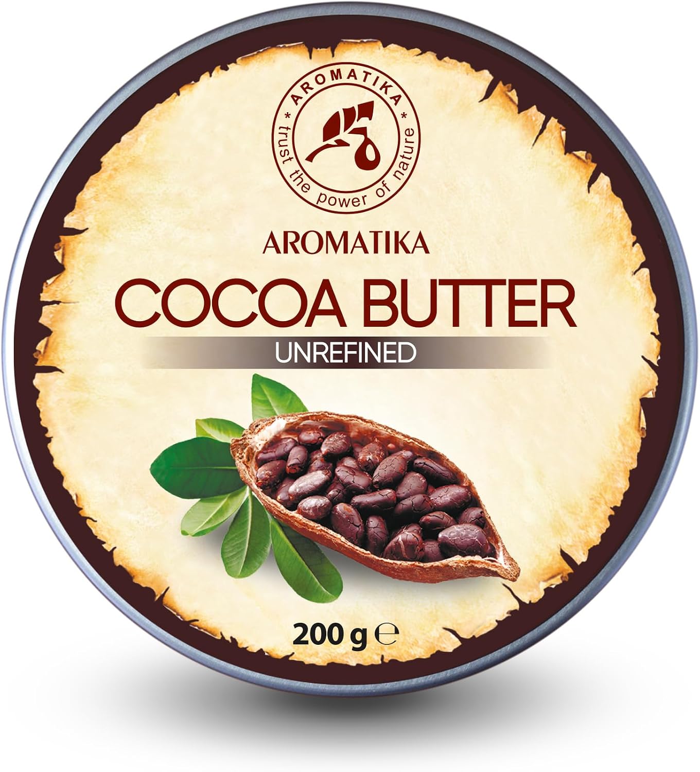 Cocoa Butter Pure & Natural 200g - Burkina Faso - Theobroma Cacao Seed Butter - Great Benefits for Skin - Hair - Face - Body - Lip care - Cacao Butters