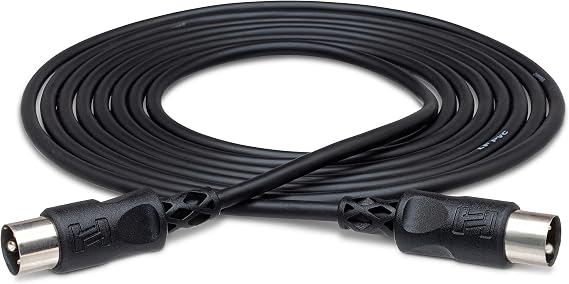 Hosa MID-325BK MIDI Cable - 25 Feet Black