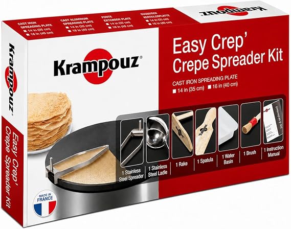 Krampouz AKE84 Crepe Batter Spreader Kit for 15.8" Cast Iron Griddles | Complete accessory kit for spreading crepe batter on 15.8" (40 cm) cast iron griddles.