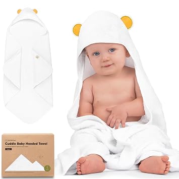 KeaBabies Hooded Baby Towel for Newborn - Viscose Derived from Bamboo Large Baby Bath Towels with Hood for Boys, Girls, Toddler, Extra Absorbent & Soft Newborn Bath Essentials (Alligator, Regular)