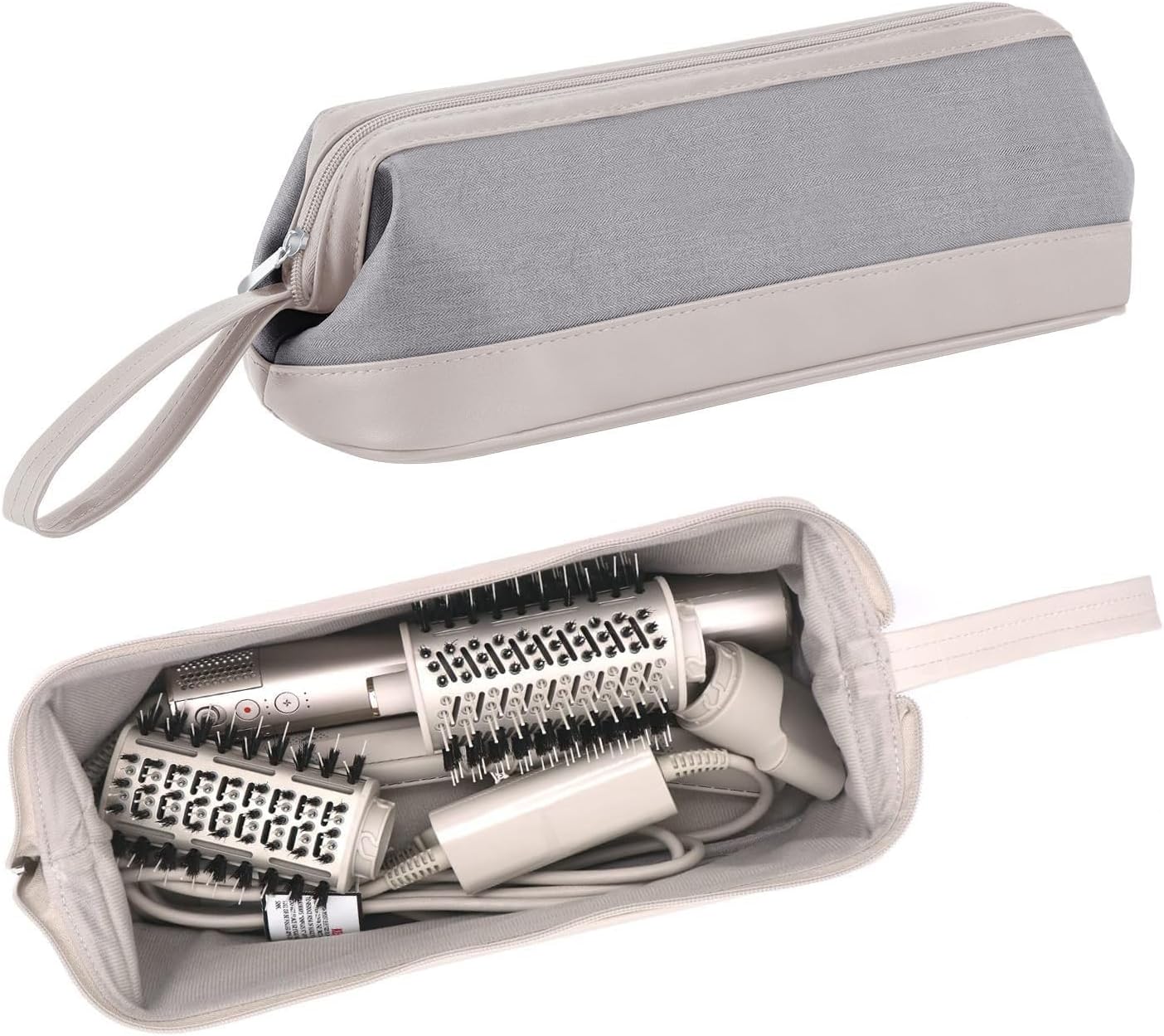 Carrying Case for Shark FlexstyleDyson Airwrap, Travel Case for Shark HD430 FlexStyle, Portable Travel Storage Bag Compatible with Dyson Airwrap Light Gray