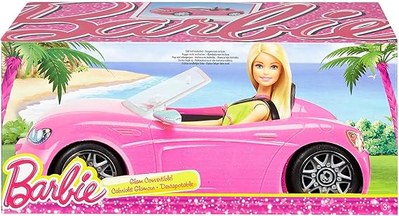Barbie DVX59 Autre Glam Convertible Sports, Toy Vehicle for Doll, Pink Car