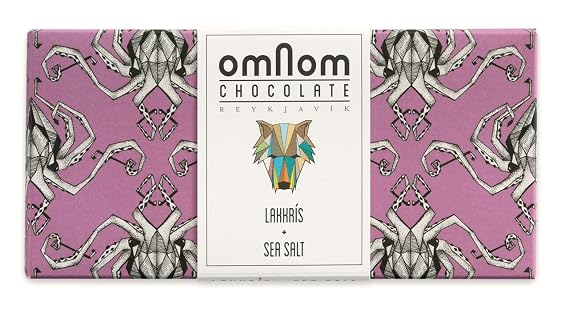 OMNOM Lakkris Sea Salt Milk Chocolate Bar, 2.1 OZ