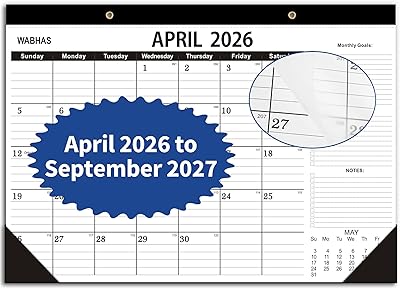 Desk Calendar 2026,April 2026 to September 2027,Desk Calendar 2026-2027 with to-do list,2026 Calendar -18 Months,Calendar 2026-2027-17 x 12 for Home or Office.