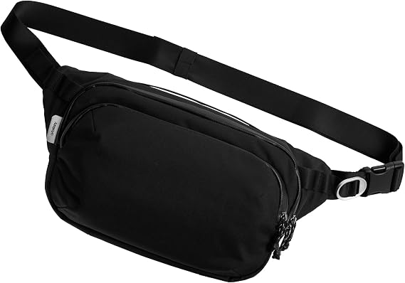 orbitkey Urban Sling Plus Compact Crossbody Bag with Adjustable Strap & Quick Access Pockets Lightweight Everyday Carry Sling for Travel, Work, Gym & Outdoor Adventures (Black)