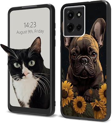 for Moto G Power 5G 2025 Phone Case 6.8 with Boston Terrier Dog Art Design Slim Lightweight Shockproof Soft TPU Silicone Cover [Camera Protecion] Case for Motorola G Power 5G 2025