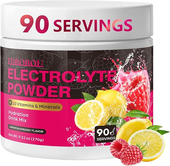 Sugar Free Raspberry Lemon Electrolyte Powder, Zero Calorie, 90 Servings