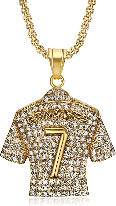 Number 7 Soccer Jersey Necklace for Boys, No.7 Soccer Jersey Ball Necklace for Mens, No.7 Jersey Soccer Necklaces for Football Fans