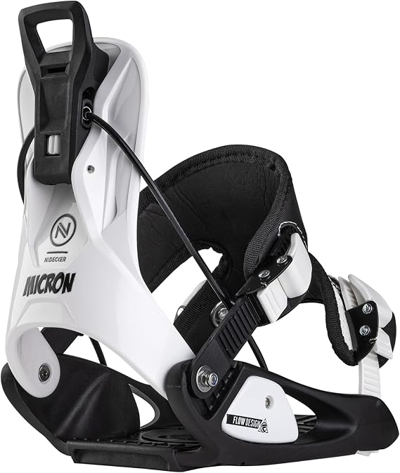 Nidecker Flow Micron Stormtrooper Snowboard Bindings Kid-Friendly Speed-Entry System with Soft Flex