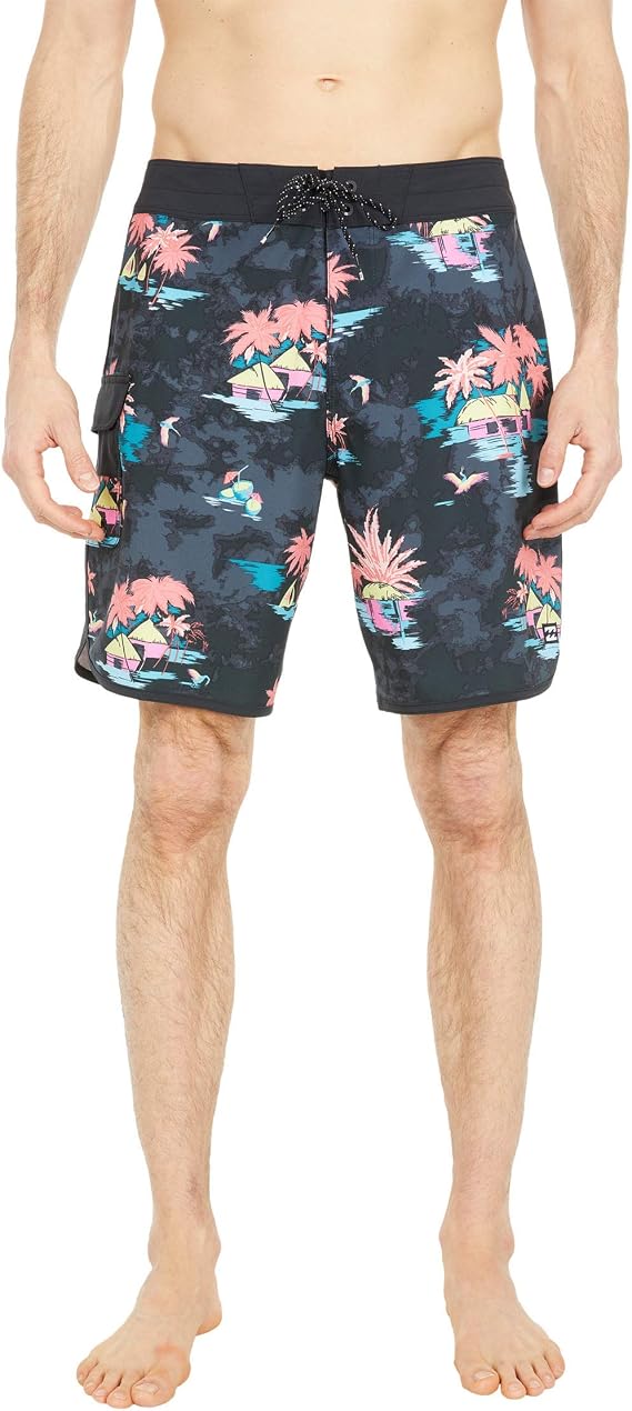 Billabong Men's 73 Lo Tide Scallop Boardshort Swim Short Trunk, 19 Inch Outseam