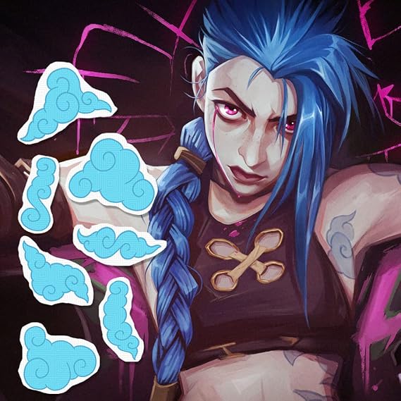 Jinx Temporary Tattoos FULL Set - Jinx Cosplay Costume Tattoos