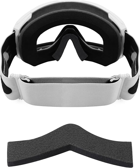 Low Bridge Fit Anti-fog Replacement Sponge Nose Pads Pieces for Oakley Line Miner L OO7070 Snow Goggle - Black