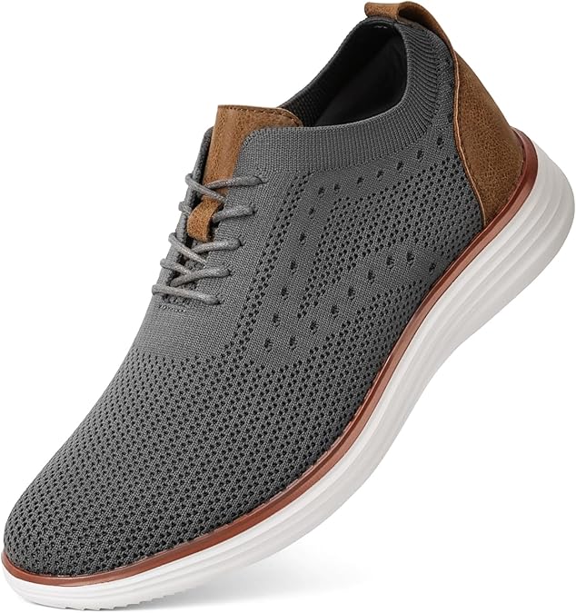 Mens Casual Dress Shoes Business Casual Sneakers Comfortable Dress Tennis Shoes for Men Lightweight Breathable Men's Oxfords Black