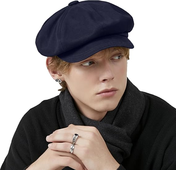 Classic Newsboy Hats, Two Size Newsboy Flat Cap for Men and Women, Fashion Baker boy hat Beret Cap