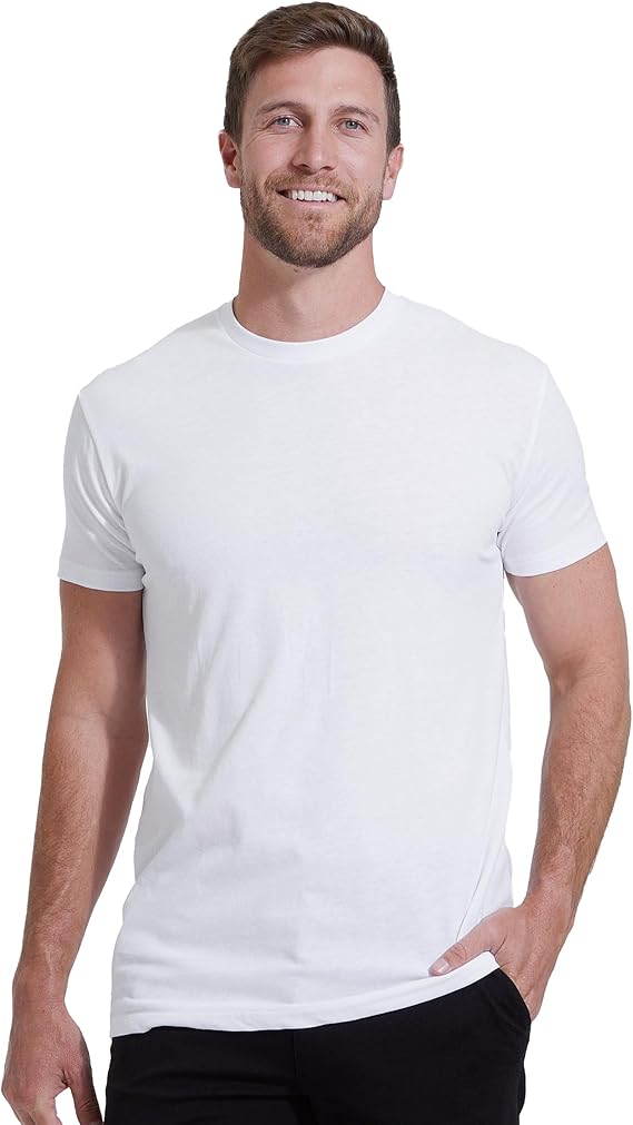True Classic Mens T-Shirts Short Sleeve Crew Neck T Shirts for Man, Cotton Blend Plain Novelty Men's T-Shirts