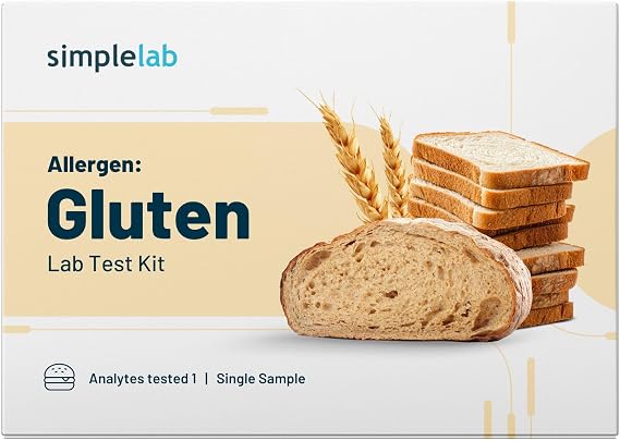 Gluten Allergen Food Swab Test Kit by SimpleLab | Lab Analysis for Gluten (Wheat) in Food or Beverage Samples