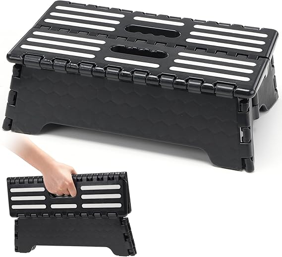 5-inch Portable Step Stool for Adults, Elderly, and Kids Half-Collapsible for RVs, Kitchen, and Bathroom