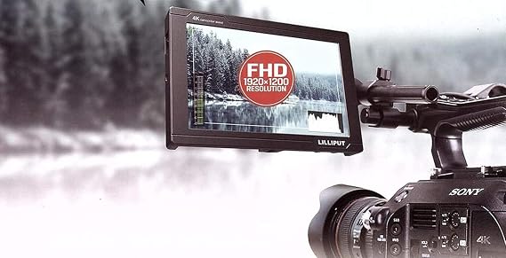LILLIPUT FS7 7 inch Full HD 1920x1200 4K HDMI 3G-SDI in Out On Camera Field Display Monitor for DSLR Camera Camcorder Photograper + Pisen F970 Battery and Charger by Official VIVITEQ