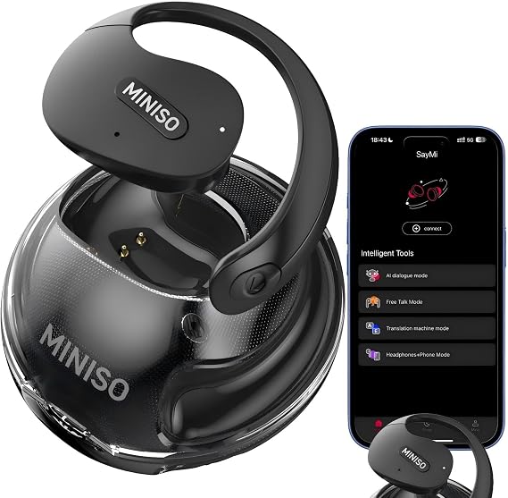 MINISO X15 PRO Translation Earbuds Real Time, Translator Earbuds Wireless Bluetooth 5.4 Headphones for 165 Languages Translation Ear Buds Support Playing Music Phone Calls