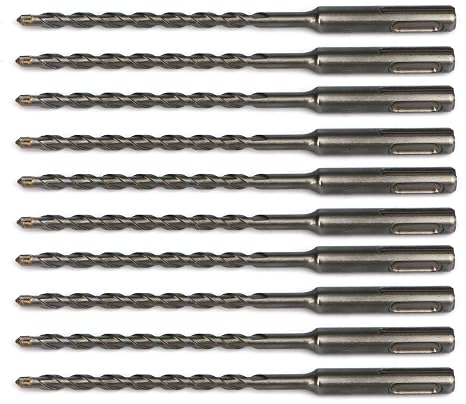 10PCS, SDS Plus Hammer Drill Bits 3/16"x6"