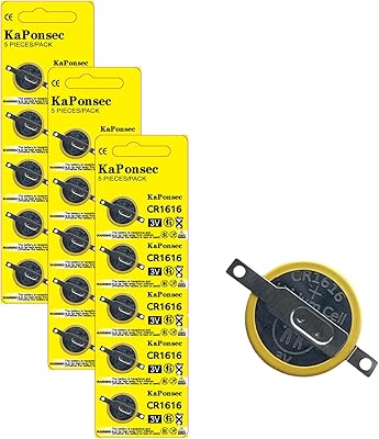 Tabbed CR1616 Battery with Solder tabs 3V Lithium Battery for Gameboy-15PACK