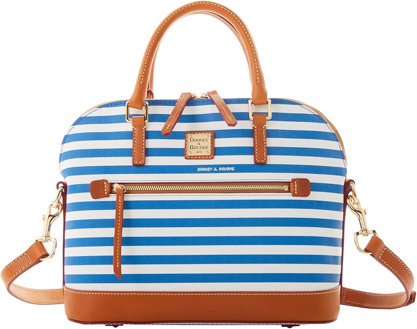 Dooney & Bourke Handbag, Sullivan Coated Cotton Domed Zip Satchel - Blue