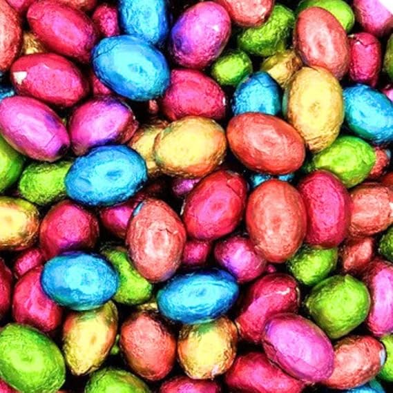 Foiled Milk Chocolate Mini Eggs 500g Bag, Pouch