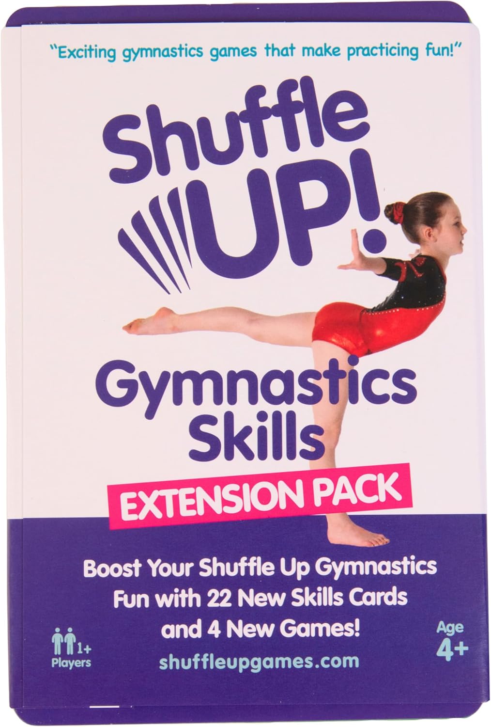 Shuffle Up Gymnastics Games Skills Pack - Family Games with 22 NEW Fun &amp; Active Skills Cards, Stocking Fillers, Gymnastics Equipment, Gymnastics Gifts for Girls &amp; Boys
