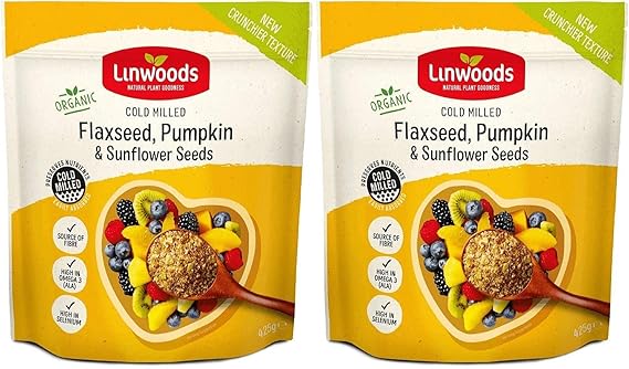 LINWOODS Organic Milled Flaxseed Sunflower &amp; Pumpkin 425g (Pack of 2)