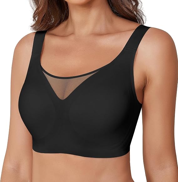 Jelly Bras for Women No Underwire Wireless Push up Bra with Bra Extender