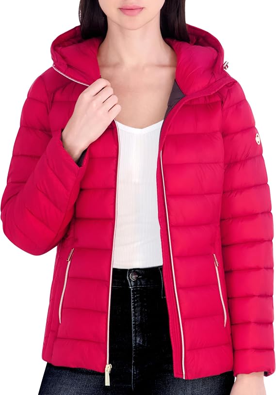 Michael Kors Women's Hooded Packable Puffer Jacket