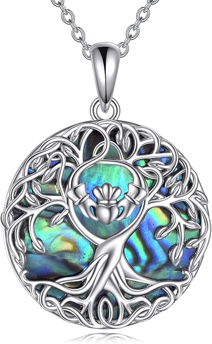 YFN Tree of Life Necklace Sterling Silver Celtic Knot Tree Pendant Jewelry Gifts for Women Men