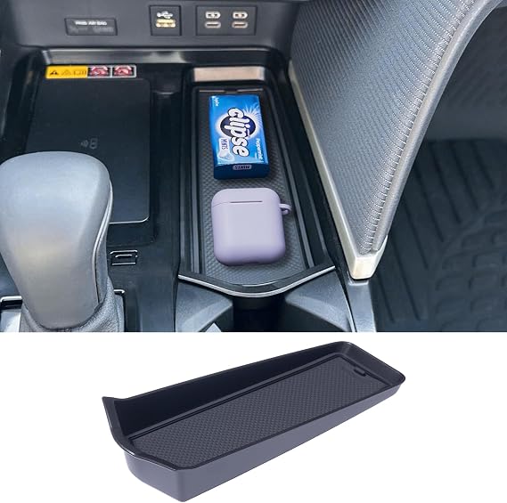 TOPINSTALL Premium Front Center Console Tray for 2025 2026 Toyota Camry | Gear Shifter Right Side Console Organizer Inserts Storage Tray with Non-Slip Mat